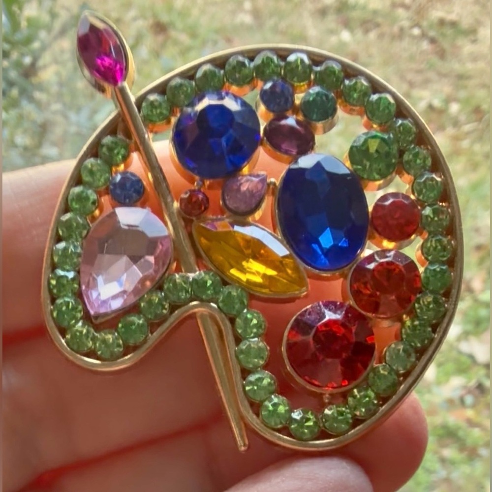 Artist’s Paint Palette Brooch New